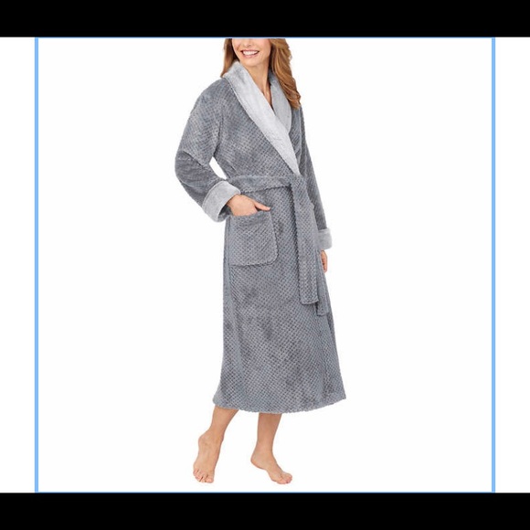 Carole Hochman ladies soft plush long warm Robe - Picture 3 of 12